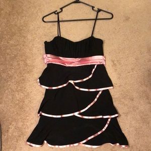 Pink and Black Ruffle Mini Dress Size L